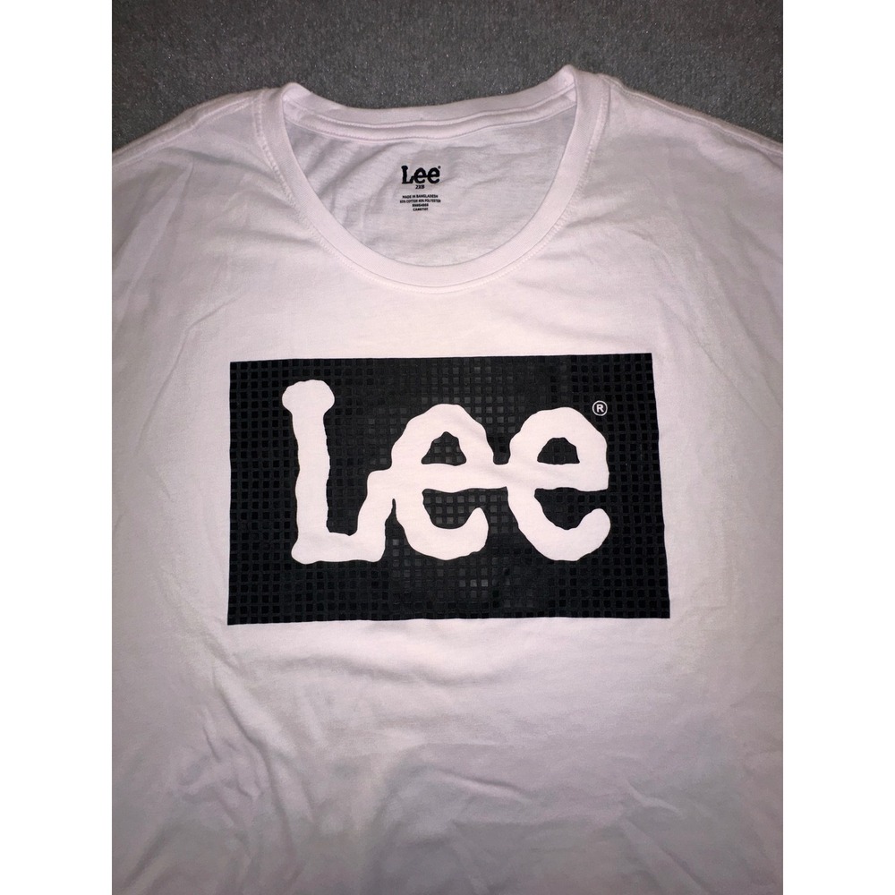 Leeβ Mens White Graphic Logo Short Sleeve T-Shirt Size 2XB LM14SK033X